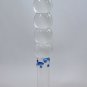 NEW Glass Massager-7" Straight Dildo Dong Anal Plug, 4 bumps, Blue Beads G-038