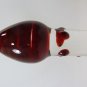 NEW Glass Massager-6 3/4" Straight Dildo Dong Anal Plug W/Base, Red Head & Beads G-039