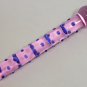 NEW Glass Massager-8" Straight Dildo Dong Anal Plug, Pink Dong, Blue Beads G-046