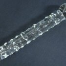 NEW Glass Massager-8" Straight Dildo Dong Anal Plug, Clear Dong & Beads G-048