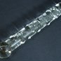 NEW Glass Massager-8" Straight Dildo Dong Anal Plug, Clear Dong & Beads G-048