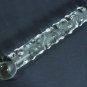 NEW Glass Massager-8" Straight Dildo Dong Anal Plug, Clear Dong & Beads G-048