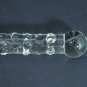 NEW Glass Massager-8" Straight Dildo Dong Anal Plug, Clear Dong & Beads G-048