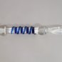 NEW Glass Massager-9" Straight Slim Wand Dildo Dong with Handle, Blue Spiral G-049