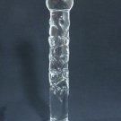 NEW Glass Massager-8" Straight Dildo Dong with Base, Clear Heart Engraved G-050