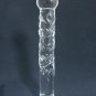 NEW Glass Massager-8" Straight Dildo Dong with Base, Clear Heart Engraved G-050