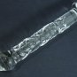 NEW Glass Massager-8" Straight Dildo Dong with Base, Clear Heart Engraved G-050