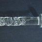 NEW Glass Massager-8" Straight Dildo Dong with Base, Clear Heart Engraved G-050