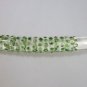 NEW Glass Massager-8" Curve Dildo Dong Anal Plug w/Handle, Green Beads, Clear Handle G-055