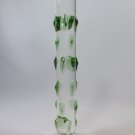 NEW Glass Massager-8" Straight Dildo Dong Anal Plug, Green Rain Drops G-056