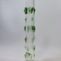 NEW Glass Massager-8" Straight Dildo Dong Anal Plug, Green Rain Drops G-056