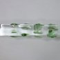 NEW Glass Massager-8" Straight Dildo Dong Anal Plug, Green Rain Drops G-056