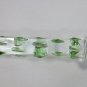 NEW Glass Massager-8" Straight Dildo Dong Anal Plug, Green Rain Drops G-056