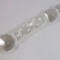 NEW Glass Massager-8" Curved G-Spot Wand Dildo Dong, Bead & Bumps, Clear G-060