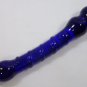 NEW Glass Massager-8" Curved Dildo Dong Anal Plug, Dark Blue Spiral G-063