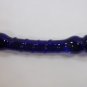 NEW Glass Massager-8" Curved Dildo Dong Anal Plug, Dark Blue Spiral G-063