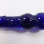 NEW Glass Massager-8" Curved Dildo Dong Anal Plug, Dark Blue Spiral G-063
