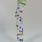 NEW Glass Massager-8 1/2" Curved Dildo Dong Anal Plug, Multiple Color Beads G-035
