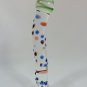 NEW Glass Massager-8 1/2" Curved Dildo Dong Anal Plug, Multiple Color Beads G-035
