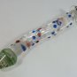 NEW Glass Massager-8 1/2" Curved Dildo Dong Anal Plug, Multiple Color Beads G-035