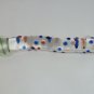 NEW Glass Massager-8 1/2" Curved Dildo Dong Anal Plug, Multiple Color Beads G-035