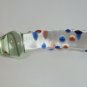 NEW Glass Massager-8 1/2" Curved Dildo Dong Anal Plug, Multiple Color Beads G-035