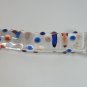 NEW Glass Massager-8 1/2" Curved Dildo Dong Anal Plug, Multiple Color Beads G-035