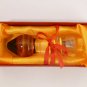 NEW GLASS MASSAGER 4 3/4" LED LIGHT ANAL BUTT PLUG AMBER BLUE HEAD 009