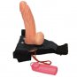 NEW 7 3/4" HOLLOW VIBRATING MALE STRAP-ON DILDO & BALLS PENIS EXTENSION AAW-3075