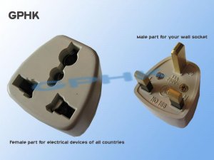 Universal AC Travel Adapter for UK Plug Socket