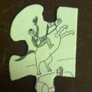 Handmade Man on a Horse Puzzle Pendant