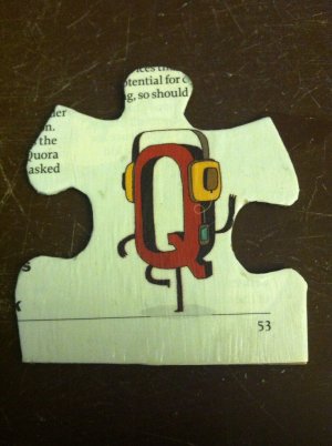 Handmade Q Puzzle Pendant