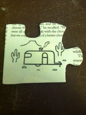 Handmade Trailer Puzzle Pendant