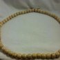 Light Brown Necklace with Wood Beads