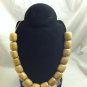 Medium Brown Necklace Made With Wood Beads