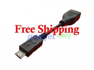 Micro USB to USB Host OTG Cable On the Go for Samsung Galaxy S2 S II