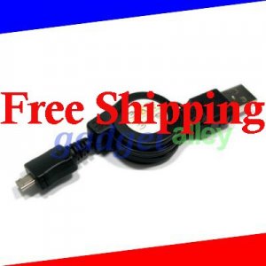Retractable USB Data charge Cable for Samsung I9100 Galaxy S II AT&T Skyrocket SGH-I777 SGH-I727