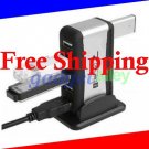USB 2.0 High Speed 7-Port HUB with AC Power Adapter for MAC OS / Windows 7 /Linux