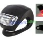 Silicone Bike Bicycle Rear Wheel LED Flash Red Light Safety Increase Visibility Attention Seeker