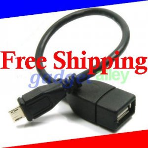 for HTC OID Incredible 4G LTE Desire C Velocity Micro USB OTG Host Adapter Cable Connection Kit