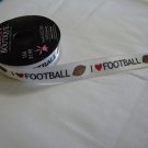 "I Love Football" Ribbon 5/8" - 1 Yard