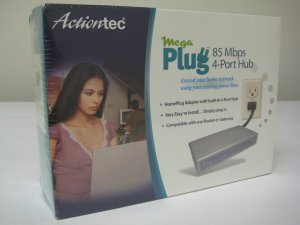 NEW Actiontec HLE08509-01 Powerline Networking MegaPlug 4 Port Hub Up to 85Mbps
