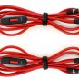 Pair Replacement Mic Volume Control Cables 3.5mm Cords Dr. Dre Beats Headphones