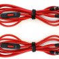 Pair Replacement Mic Volume Control Cables 3.5mm Cords Dr. Dre Beats Headphones