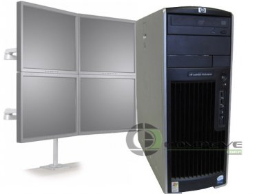 HP XW6400 Quad Core 2.66GHz/4GB/80GB 4 Monitor Trading Monitoring Workstation