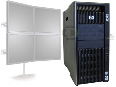 HP Trading Computer Z800 4 Monitors Intel Xeon QC x5560 2.8GHz 8GB RAM 500GB