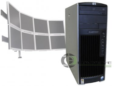 HP XW6400 Quad Core 2.66GHz/4GB/80GB 8 Monitor Trading Computer Workstation PC