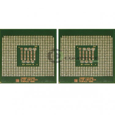 Matched Pair 64bit Intel Xeon Processor 3.00E GHz 2M Cache 800 MHz FSB SL7ZF CPU