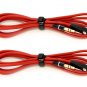 Pair Monster Replacement L Plug Audio Cable 4 ft 3.5mm Beats Dr. Dre Headphones