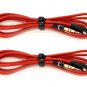 Pair Monster Replacement L Plug Audio Cable 4 ft 3.5mm Beats Dr. Dre Headphones